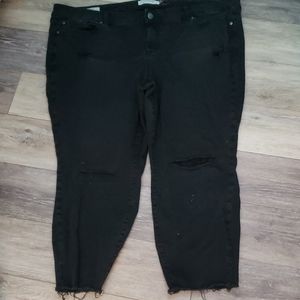 Torrid black denim capris